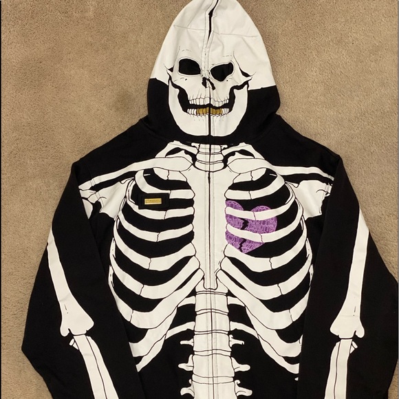 LRG Glow in the Dark Skeleton Zip Hoodie XXL Sweaters